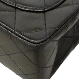 【6fe6606】シャネル ショルダーバッグ ミニマトラッセ チェーンショルダー ラムスキン ブラック ゴールド金具【中古】レディース