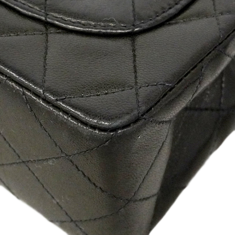【6fe6606】シャネル ショルダーバッグ ミニマトラッセ チェーンショルダー ラムスキン ブラック ゴールド金具【中古】レディース