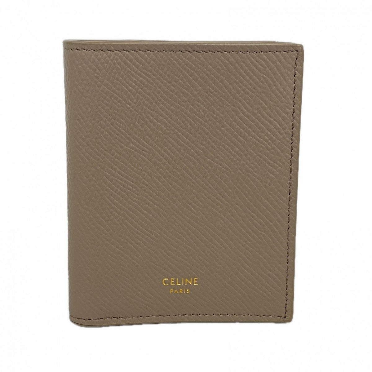 【6fe6615】セリーヌ 財布 レザー グレージュ ゴールド金具【中古】レディース