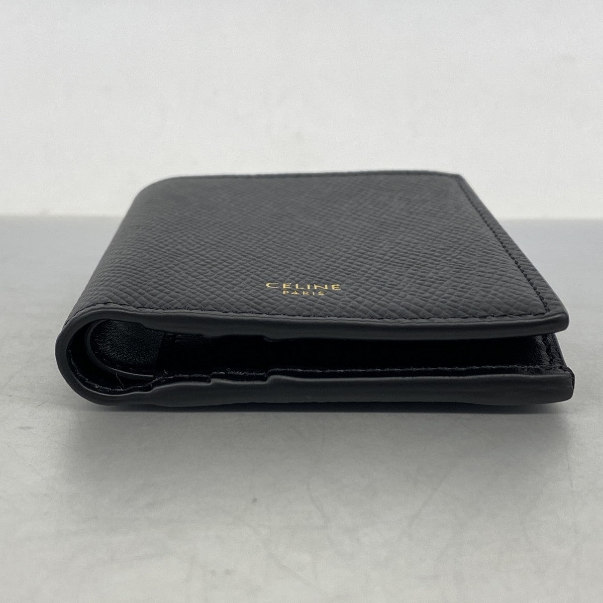 【6fe6616】セリーヌ 財布 レザー ブラック ゴールド金具【中古】レディース