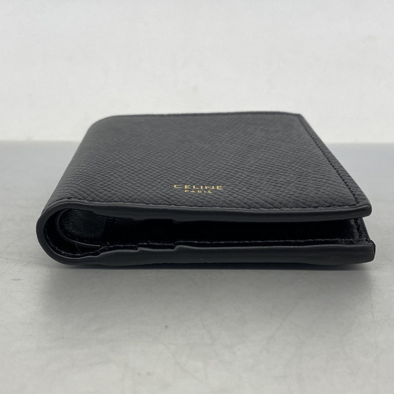 【6fe6616】セリーヌ 財布 レザー ブラック ゴールド金具【中古】レディース