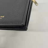 【6fe6616】セリーヌ 財布 レザー ブラック ゴールド金具【中古】レディース