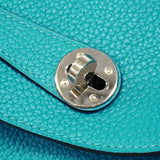 【6fe6617】エルメス ハンドバッグ リンディ30 トリヨンクレマンス ターコイズ シルバー金具 □R刻印 2wayバッグ【中古】レディース