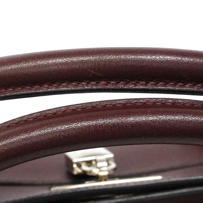 【6fe6618】エルメス ハンドバッグ ツールボックス26 エバーカラー ルージュアッシュ シルバー金具 A刻印 2wayバッグ【中古】レディース