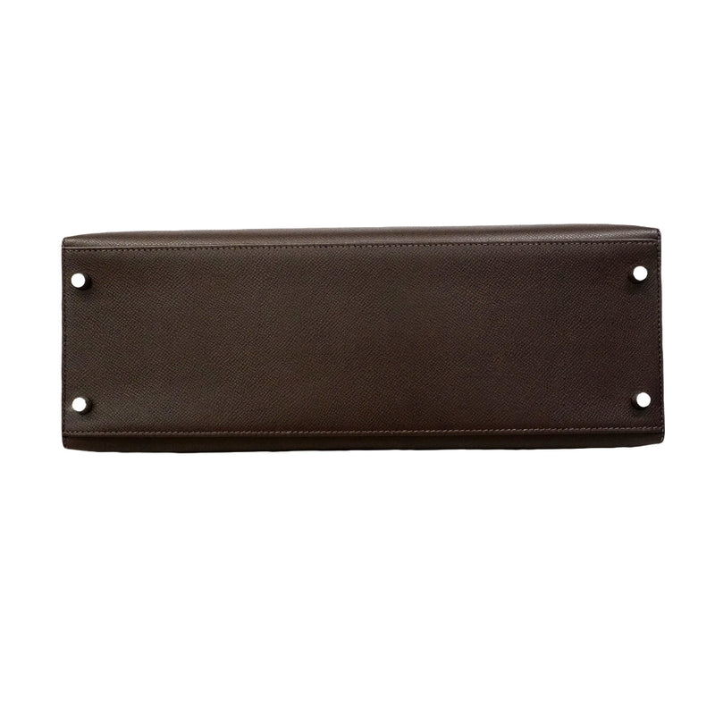 【6fe6619】エルメス ハンドバッグ ケリー35 ヴォーエプソン エコルセ シルバー金具 □N刻印 2wayバッグ【中古】レディース