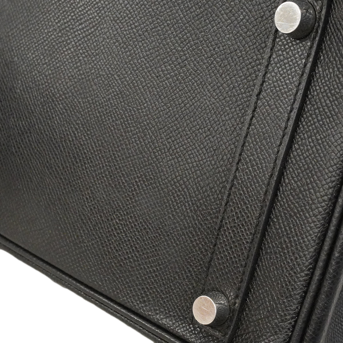 【6fe6621】エルメス ハンドバッグ オータクロア28 ヴォーエプソン ブラック シルバー金具 □J刻印【中古】レディース