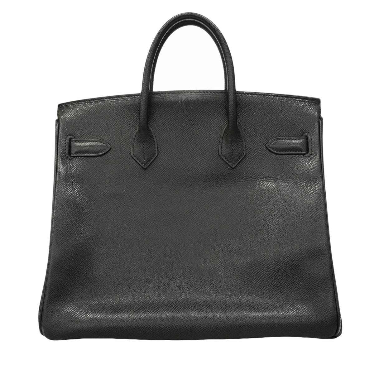 【6fe6621】エルメス ハンドバッグ オータクロア28 ヴォーエプソン ブラック シルバー金具 □J刻印【中古】レディース