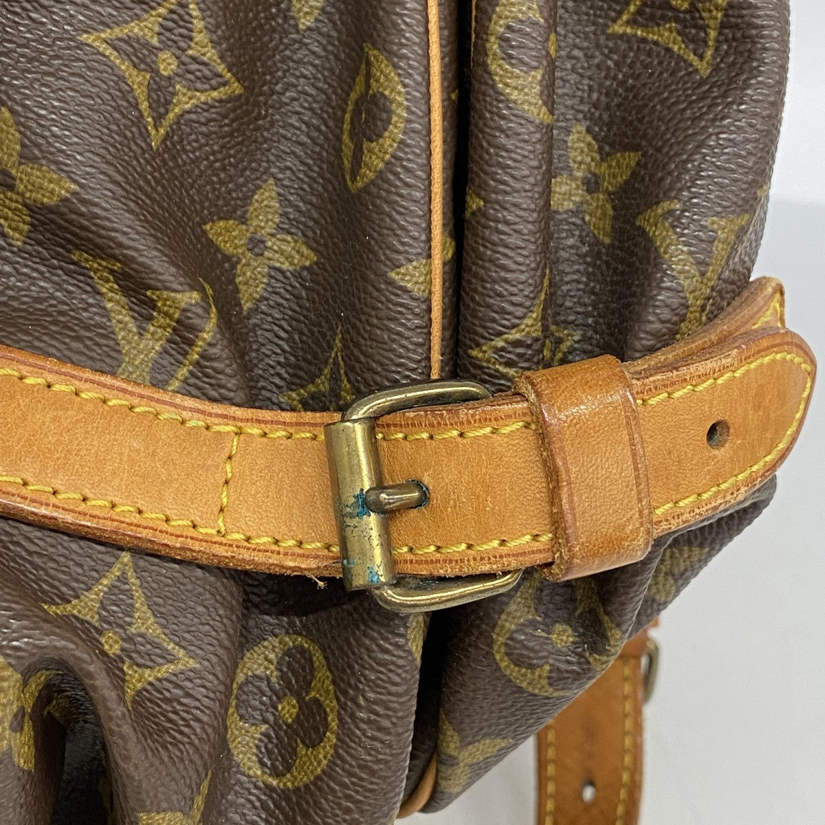 【6fe6638】ルイヴィトン ショルダーバッグ モノグラム ソミュール35 M42254 ブラウン【中古】レディース