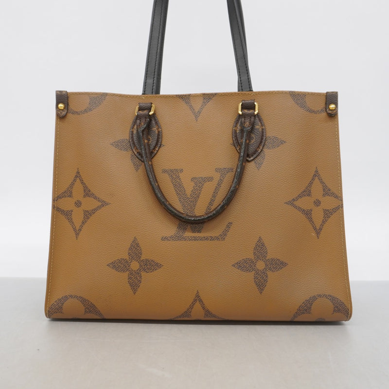 【6fe6643】ルイヴィトン トートバッグ モノグラム・ジャイアント/リバース オンザゴーMM M45321 ブラウン 2wayバッグ【中古】レディース