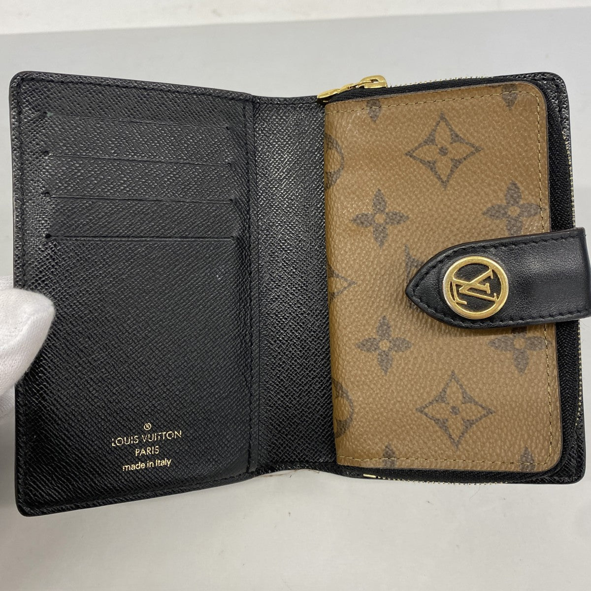 【6fe6666】ルイヴィトン 財布 モノグラム･リバース ポルトフォイユジュリエット M69432 ブラウン【中古】レディース