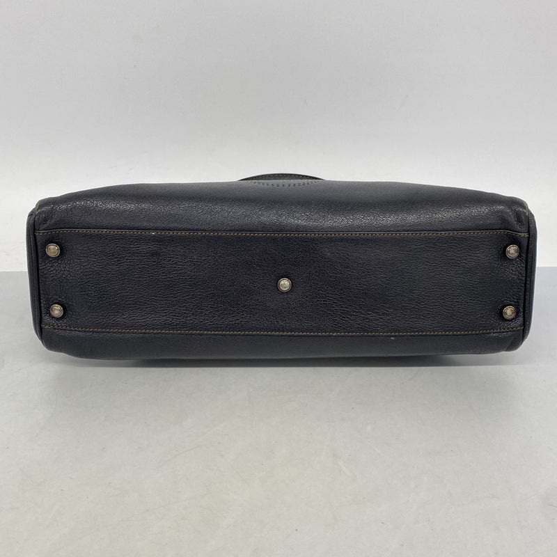 【6fe6689】カルティエ ハンドバッグ マルチェロ レザー ブラック シルバー金具【中古】レディース