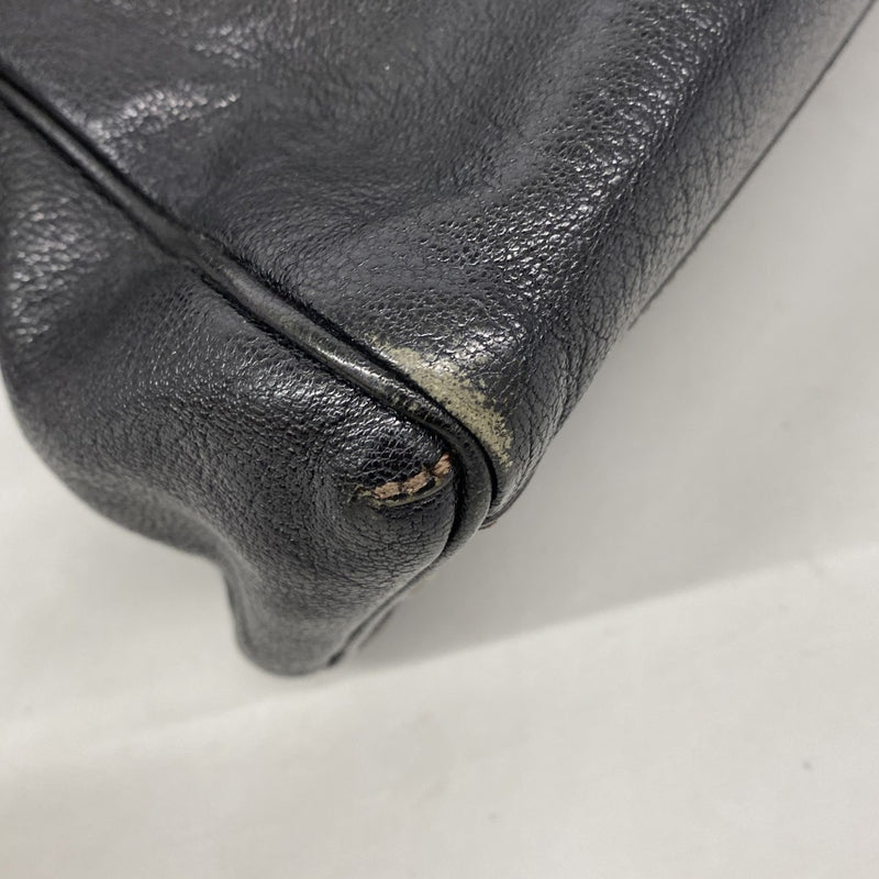 【6fe6689】カルティエ ハンドバッグ マルチェロ レザー ブラック シルバー金具【中古】レディース