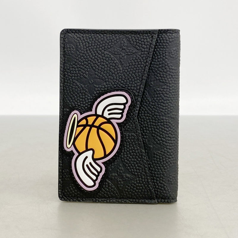 【6fe6702-k】ルイヴィトン カードケース モノグラム・アンプラント LV×NBA オーガナイザードゥポッシュ M80615 マルチカラー ブラック【中古】メンズ