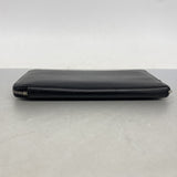 【6fe6727】エルメス 長財布 アザップロングシルクイン ヴォーエプソン ブラック シルバー金具 D刻印【中古】メンズ レディース ユニセックス