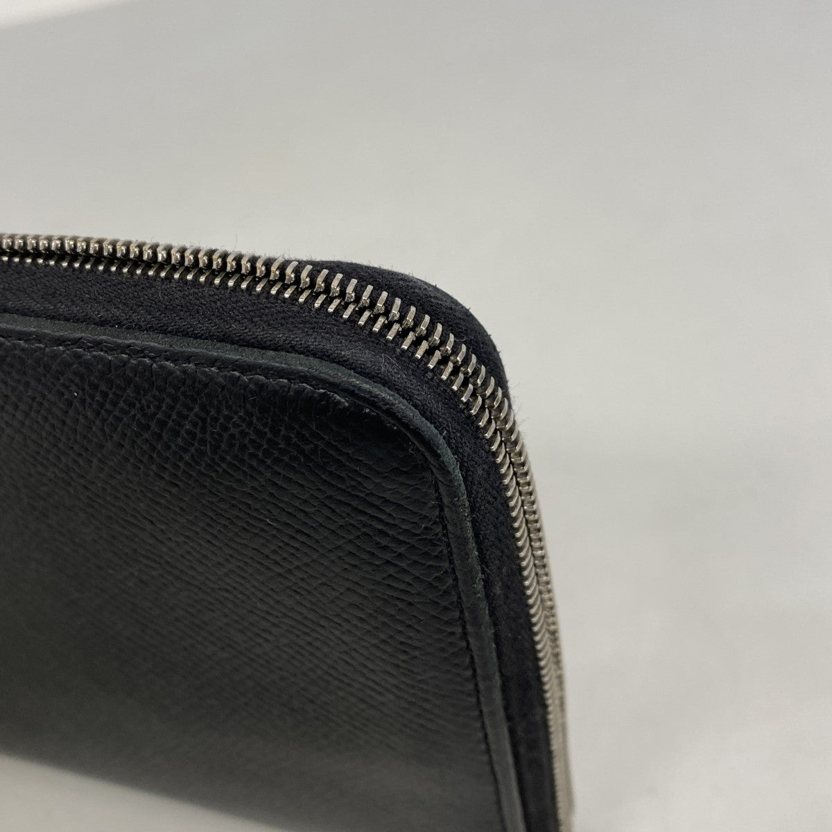 【6fe6727】エルメス 長財布 アザップロングシルクイン ヴォーエプソン ブラック シルバー金具 D刻印【中古】メンズ レディース ユニセックス