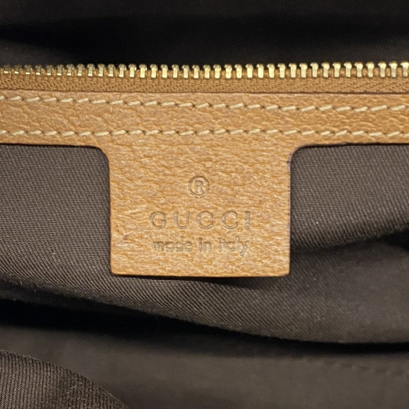【6fe6735-k】グッチ ハンドバッグ GGキャンバス ニュージャッキー 124407 キャンバス ブラウン ゴールド金具【中古】レディース