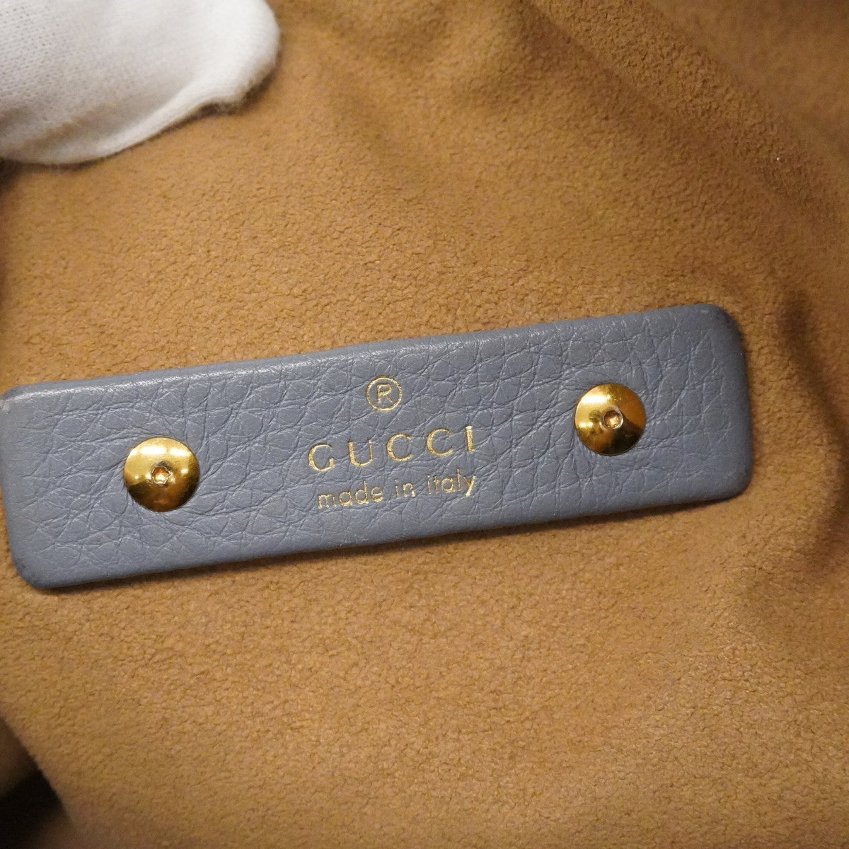 【6fe6753-k】グッチ ショルダーバッグ ソフトビット 837466 レザー ブルー ゴールド金具【中古】レディース