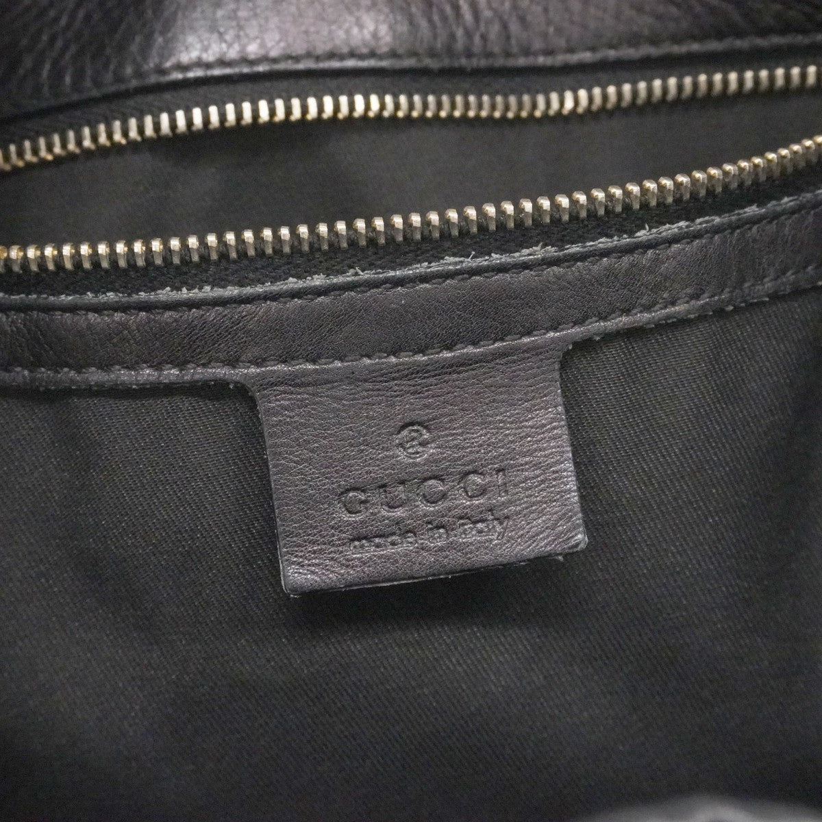 【6fe6754-k】グッチ トートバッグ GGキャンバス/バンブー 170582 キャンバス ブラック シャンパンゴールド金具【中古】レディース
