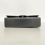 【6fe6766】シャネル ショルダーバッグ マトラッセ Wフラップ Wチェーン ラムスキン ブラック ゴールド金具【中古】レディース