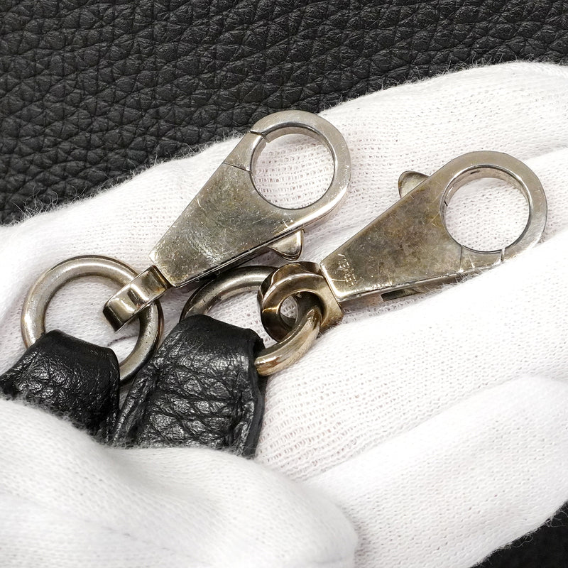 【6fe6786】エルメス ハンドバッグ ケリー35 トゴ ブラック シルバー金具 □N刻印 2wayバッグ【中古】レディース