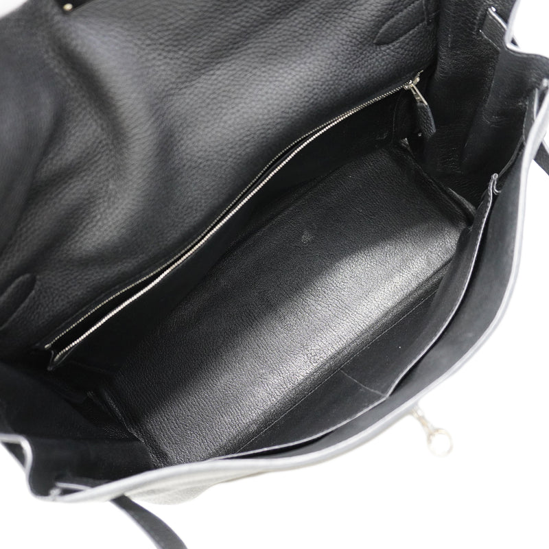 【6fe6786】エルメス ハンドバッグ ケリー35 トゴ ブラック シルバー金具 □N刻印 2wayバッグ【中古】レディース