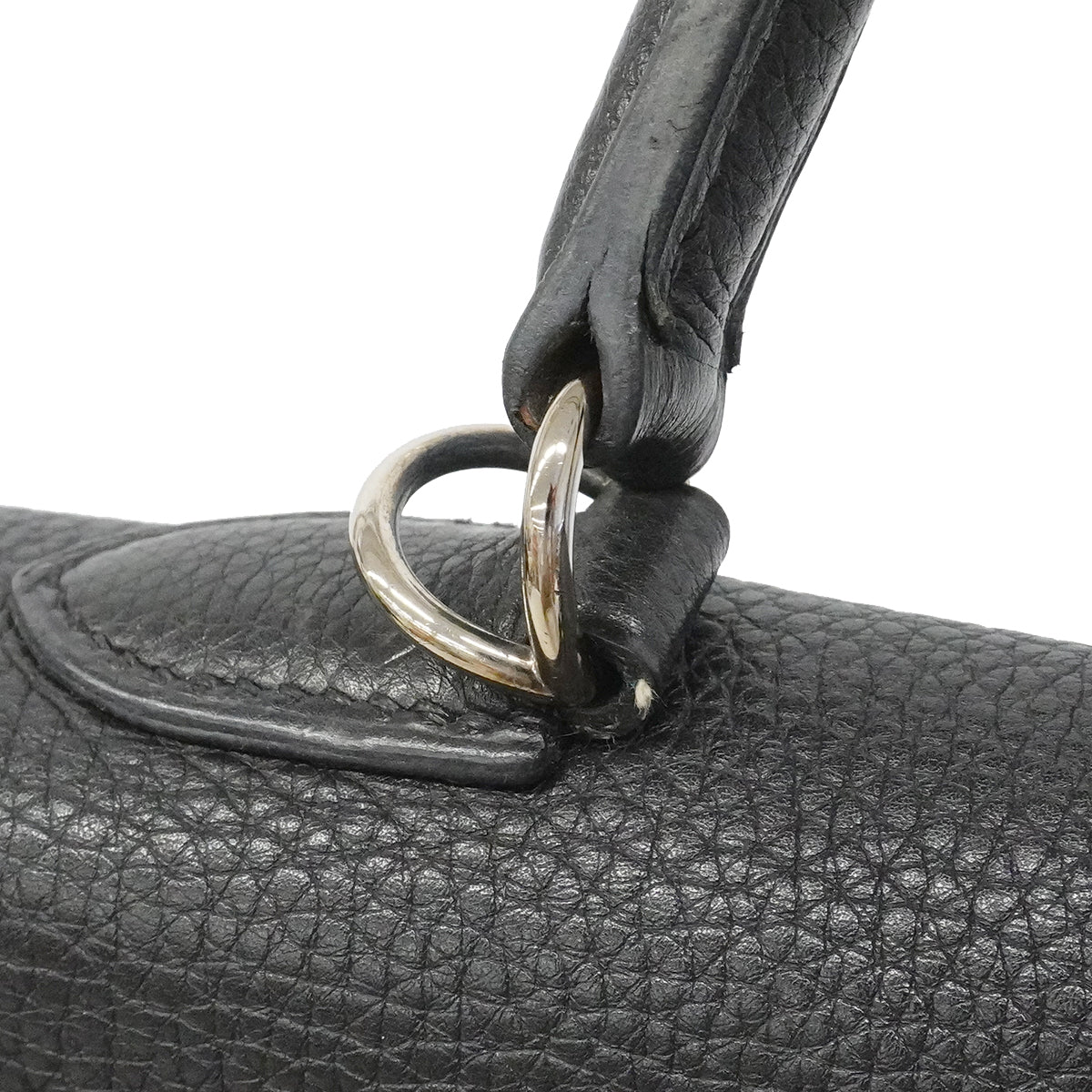 【6fe6786】エルメス ハンドバッグ ケリー35 トゴ ブラック シルバー金具 □N刻印 2wayバッグ【中古】レディース