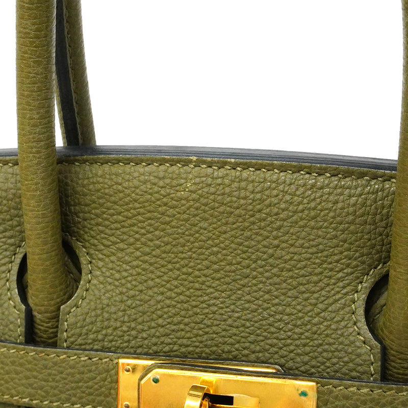 【6fe6788】エルメス ハンドバッグ バーキン30 トゴ カノピ ゴールド金具 □M刻印【中古】レディース