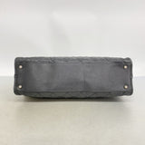 【6fe6795-k】シャネル チェーントート マトラッセ キャビアスキン ブラック シルバー金具【中古】レディース