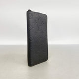 【6fe6800-k】ルイヴィトン 長財布 モノグラム・シャドウ ジッピーウォレットヴェルティカル M62902 ノワール【中古】メンズ