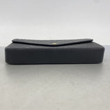 【6fe6814-k】ルイヴィトン ショルダーウォレット モノグラム・アンプラント ポシェットフェリシー M82477 ノワール【中古】レディース