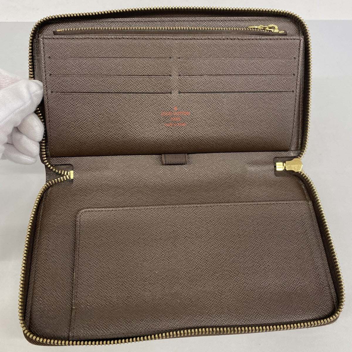 【6fe6815-k】ルイヴィトン 長財布 ダミエ ジッピーオーガナイザー N60003 エベヌ【中古】メンズ レディース ユニセックス