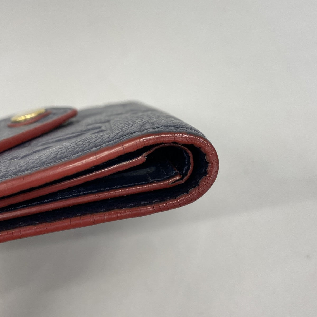 【6fe6817-k】ルイヴィトン 三つ折り財布 モノグラム・アンプラント ポルトフォイユヴィクトリーヌ M64577 マリーヌルージュ【中古】レディース