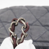 【6fe6819-k】シャネル トートバッグ マトラッセ チェーンショルダー インザミックス レザー グレー シルバー金具 2wayバッグ【中古】レディース