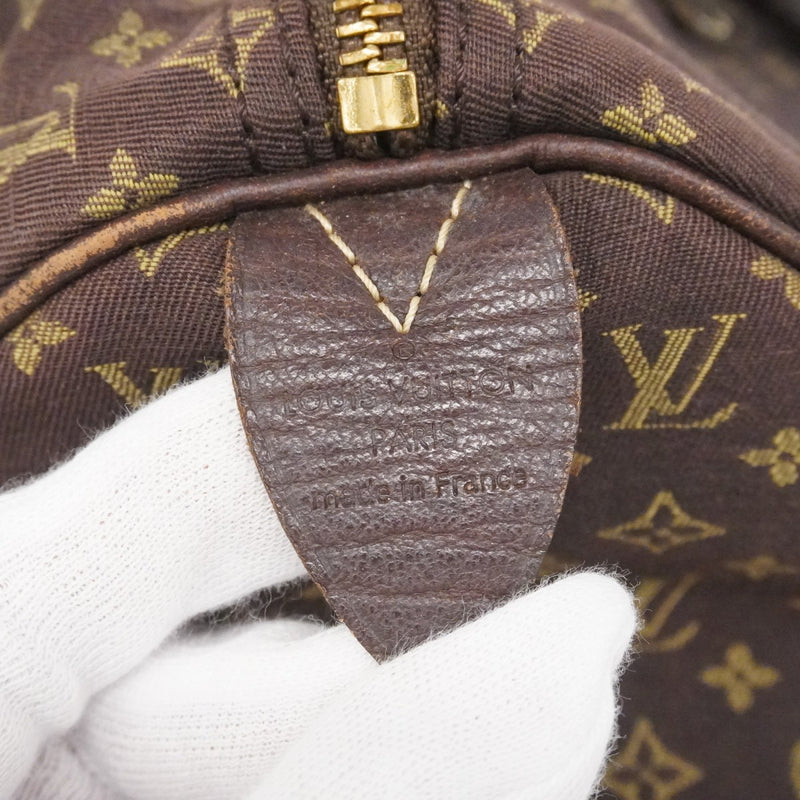 【6fe6820-k】ルイヴィトン ハンドバッグ モノグラム・ミニラン スピーディ30 M95224 エベヌ【中古】レディース