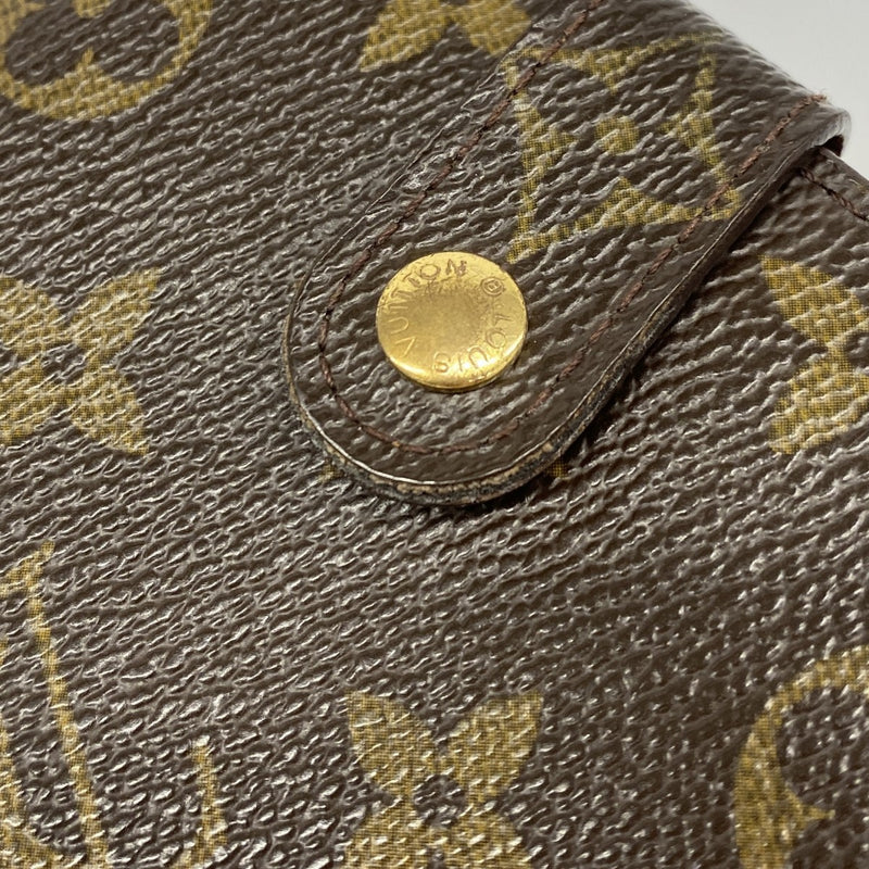 【6fe6832】ルイヴィトン 財布 モノグラム コンパクトジップ M61667 ブラウン【中古】レディース