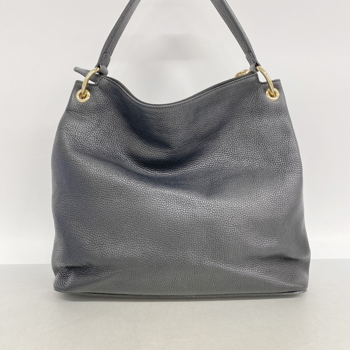 【6fe6858】グッチ ショルダーバッグ ソーホー 586194 レザー ブラック ゴールド金具【中古】レディース