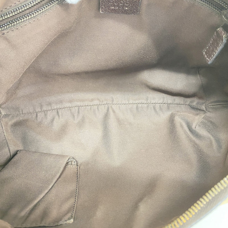 【6fe6879】グッチ ショルダーバッグ GGキャンバス 181092 キャンバス ブラウン シルバー金具【中古】レディース
