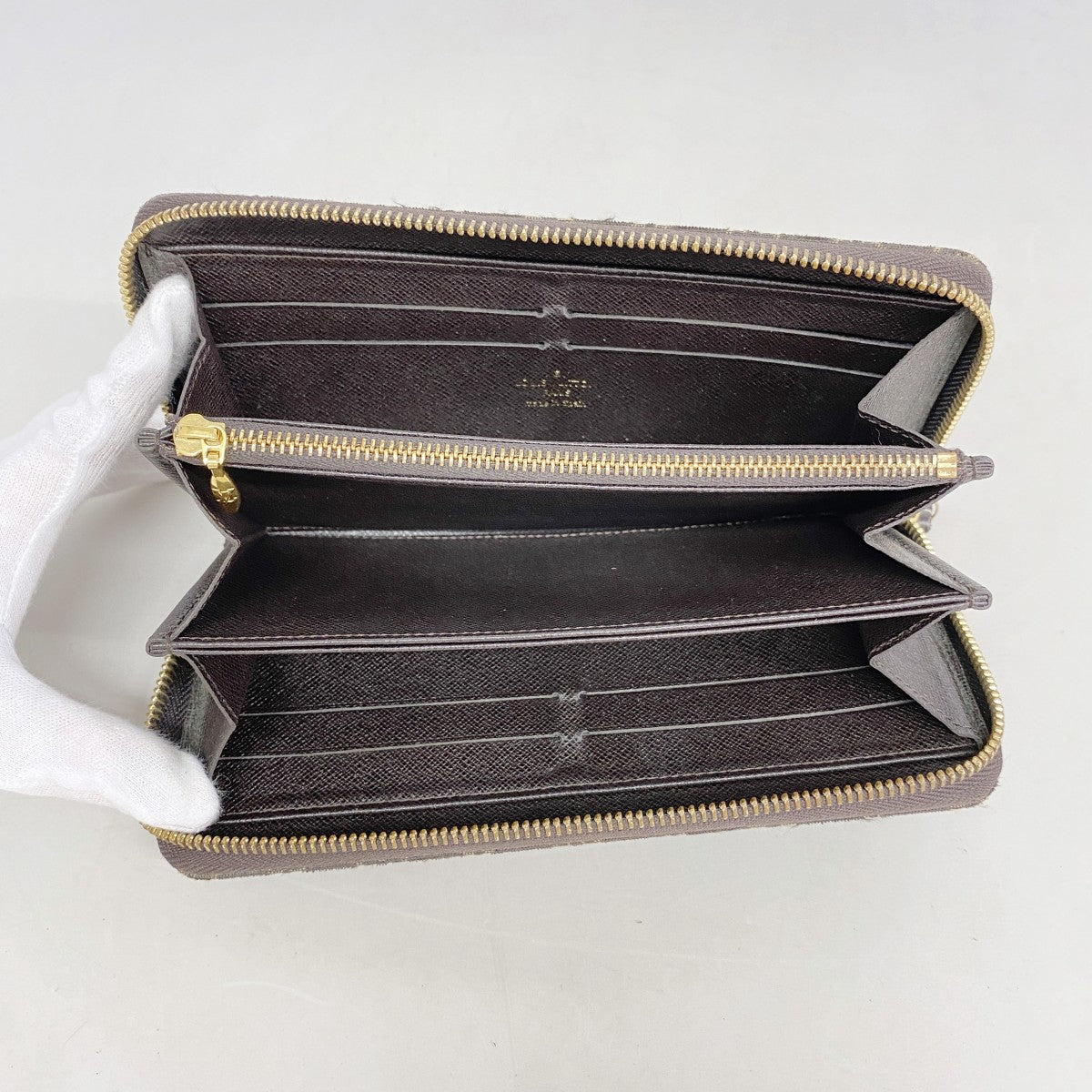 【6fe6884】ルイヴィトン 長財布 モノグラム・ミニラン ジッピーウォレット M95235 エベヌ【中古】レディース