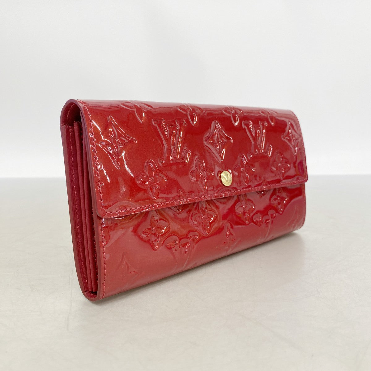 【6fe6909】ルイヴィトン 長財布 ヴェルニ ポルトフォイユサラ M93530 ポムダムール【中古】レディース