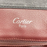 【6fe6912】カルティエ ショルダーバッグ トリニティ レザー ブラック ゴールド/シルバー金具【中古】レディース