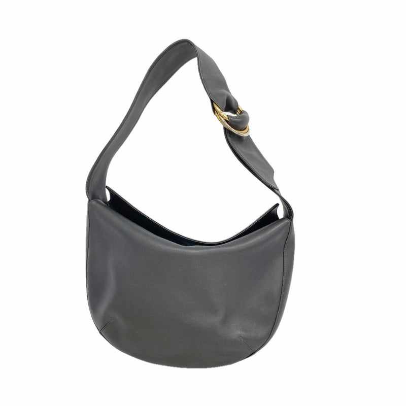 【6fe6912】カルティエ ショルダーバッグ トリニティ レザー ブラック ゴールド/シルバー金具【中古】レディース