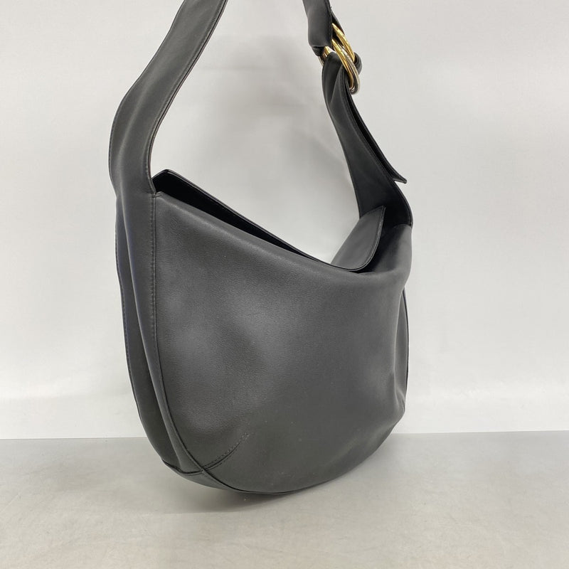 【6fe6912】カルティエ ショルダーバッグ トリニティ レザー ブラック ゴールド/シルバー金具【中古】レディース