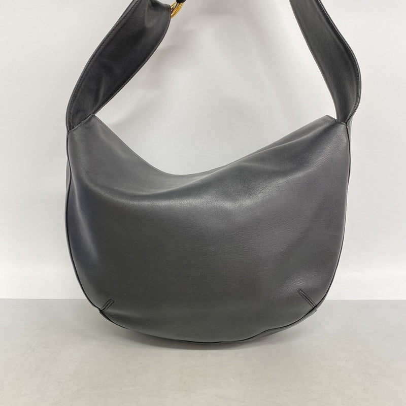 【6fe6912】カルティエ ショルダーバッグ トリニティ レザー ブラック ゴールド/シルバー金具【中古】レディース