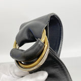 【6fe6912】カルティエ ショルダーバッグ トリニティ レザー ブラック ゴールド/シルバー金具【中古】レディース