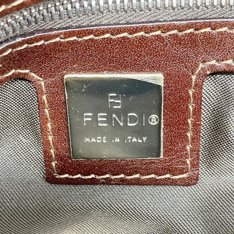 【6fe6914】フェンディ ハンドバッグ コーデュロイ ブラウン シルバー金具【中古】レディース