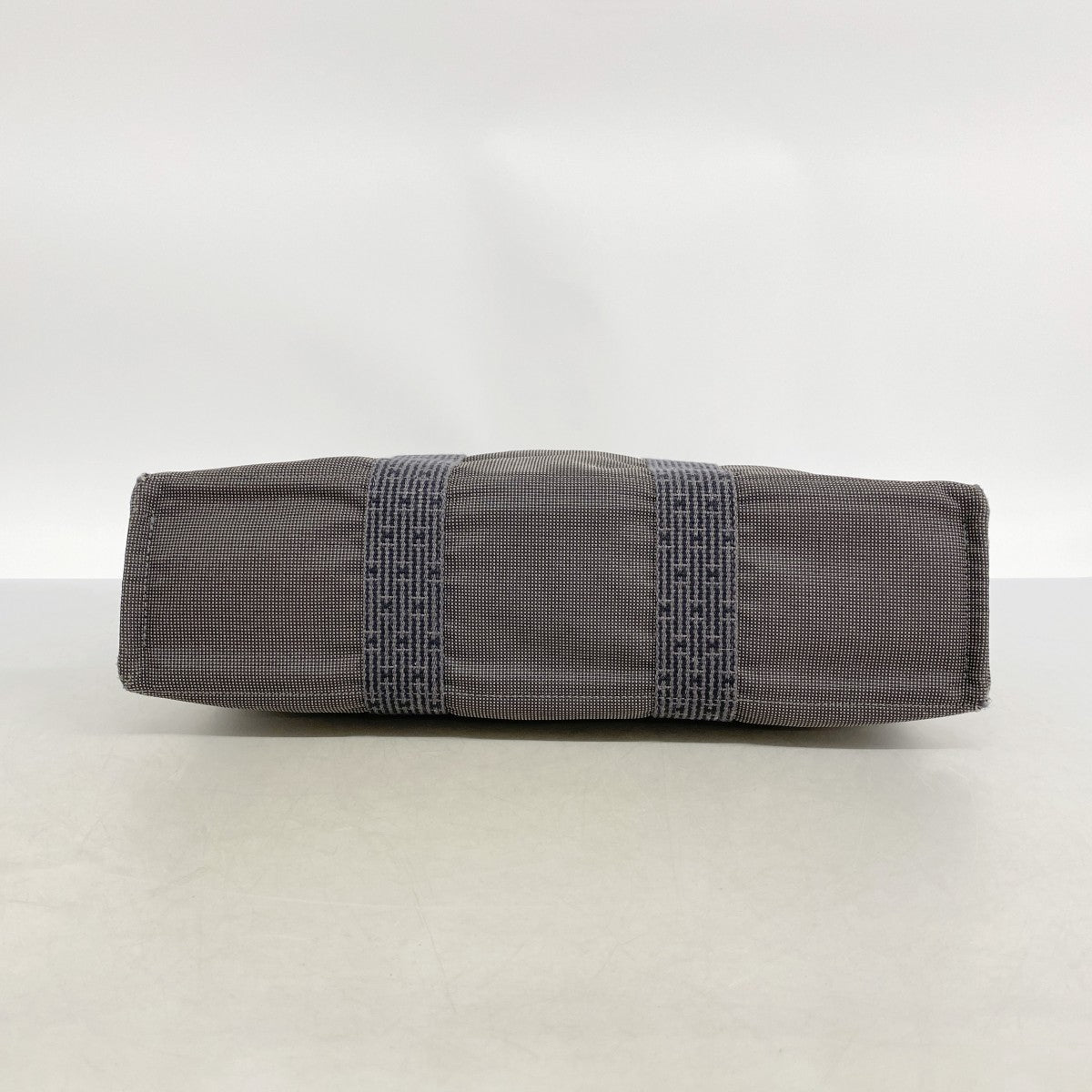 【6fe6915】エルメス トートバッグ エールラインMM キャンバス グレー シルバー金具【中古】メンズ レディース ユニセックス