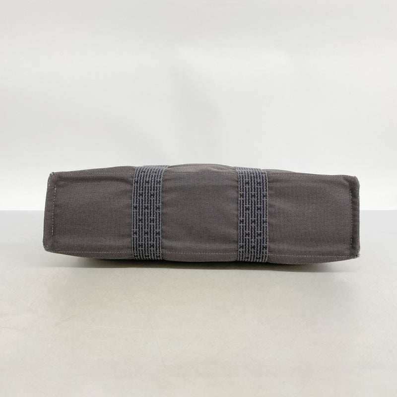 【6fe6915】エルメス トートバッグ エールラインMM キャンバス グレー シルバー金具【中古】メンズ レディース ユニセックス
