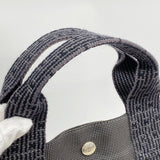 【6fe6915】エルメス トートバッグ エールラインMM キャンバス グレー シルバー金具【中古】メンズ レディース ユニセックス