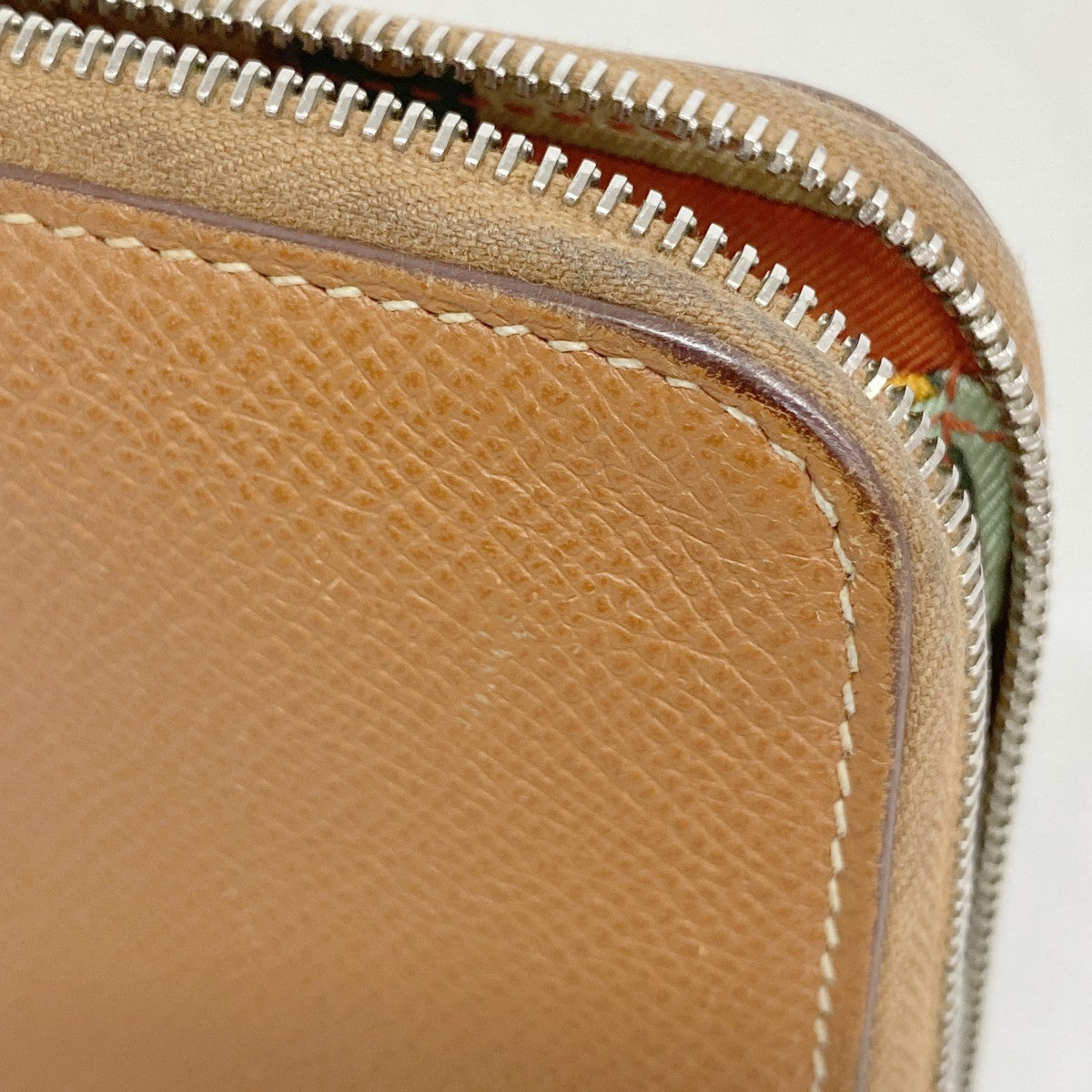 【6fe6916】エルメス 長財布 アザップロングシルクイン ヴォーエプソン ゴールド シルバー金具 □R刻印【中古】メンズ レディース ユニセックス