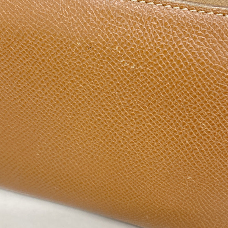 【6fe6916】エルメス 長財布 アザップロングシルクイン ヴォーエプソン ゴールド シルバー金具 □R刻印【中古】メンズ レディース ユニセックス